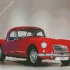 Red Classic MG Car diamond painting