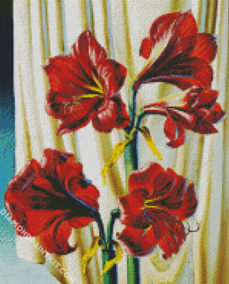 Red Lilies diamond painting