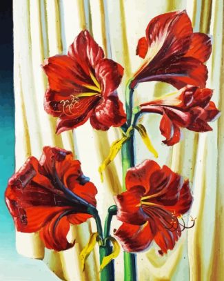 Red Lilies diamond painting