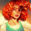 Redhead Girl diamond painting