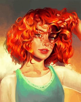 Redhead Girl diamond painting