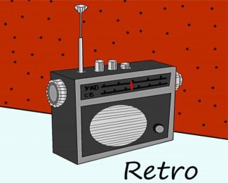 Retro Radio diamond painting