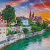 Rhine River diamond painting