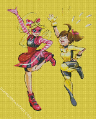 Ribbon Girl And Mechanica diamond painting