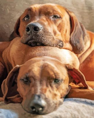 Ridgeback Puppies diamond painting