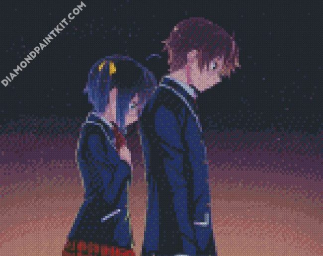 Rikka and yuta characters diamond painting