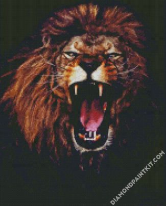 Roaring Lion diamond painting