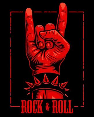 Rock And Roll Sign diamond painting