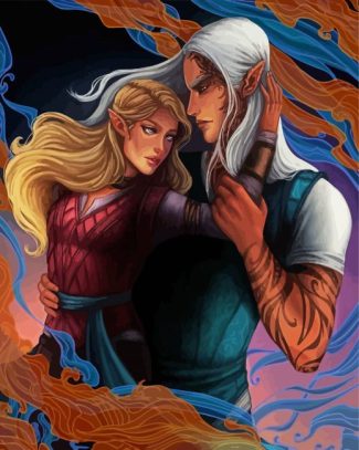 Rowan And Aelin diamond painting