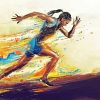 Running Girl Art diamond painting