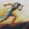 Running Girl Art diamond painting