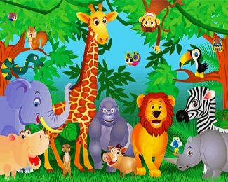 Safari Animals Zoo diamond painting