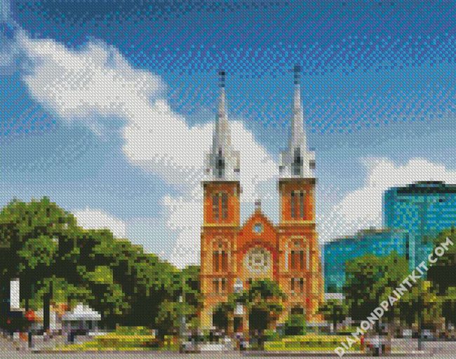 Saigon Notre Dame Cathedral Of Saigon diamond painting