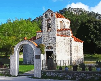 Saint Nikolaos Fountoukli Holy Orthodox Church Rhodes diamond painting