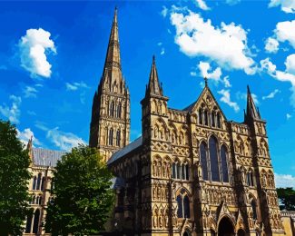 Salisbury Cathedral diamond painting