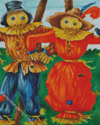 Scarecrow Couple diamond painting