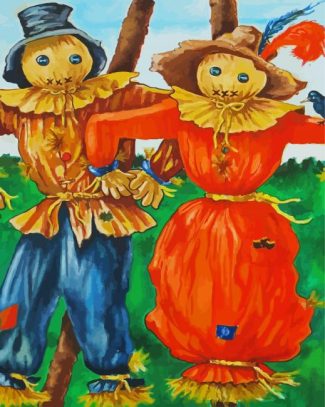 Scarecrow Couple diamond painting