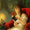 Scared Woman Reading A Novel diamond painting