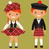 Scottish Girl And Boy diamond painting