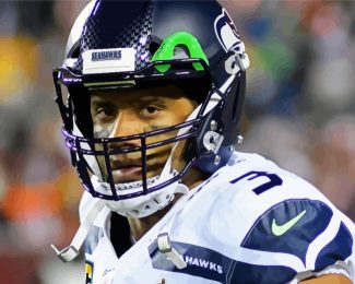 Seahawks Russell Wilson diamond painting