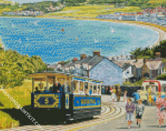 Seaside Tram diamond painting