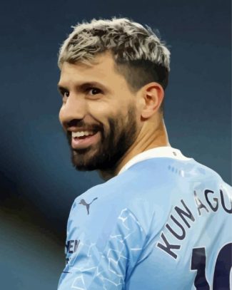 Sergio Aguero Smiling diamond painting