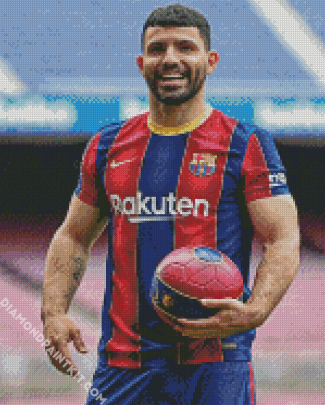 Sergio Leonel Agüero Del Castillo FCB diamond painting