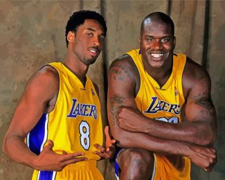 Shanquille O Neal And Kobe Bryant diamond painting