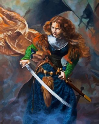 Shieldmaiden Illustration diamond painting