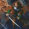 Shieldmaiden Illustration diamond painting