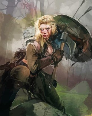 Shieldmaiden Warrior diamond painting