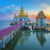 Siewdass Sadhu Shiva Mandir Temple In The Sea Trinidad diamond painting