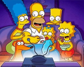 Simpsons diamond painting