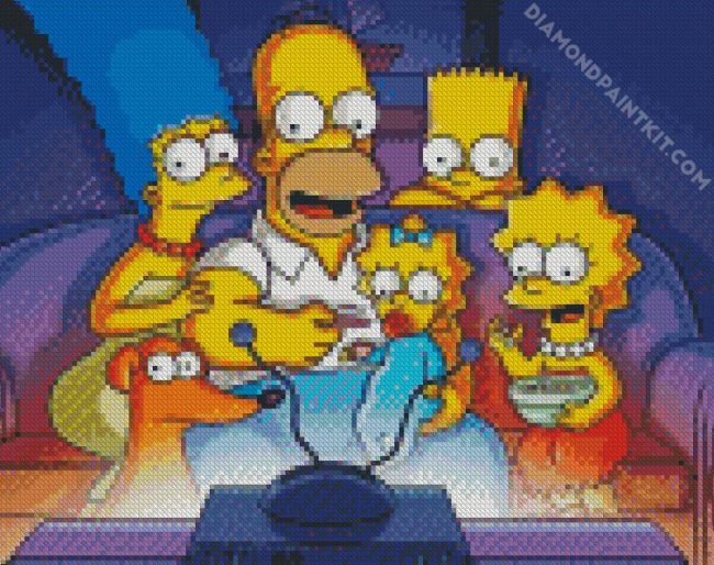 Simpsons diamond painting