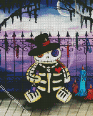 Skull Voodoo Doll diamond painting