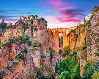 Spain Ronda At Sunset diamond painting