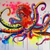 Splatter Colorful Octopus diamond painting