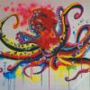 Splatter Colorful Octopus diamond painting