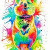 Splatter Quokka diamond painting