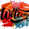 Splatter Welcome diamond painting