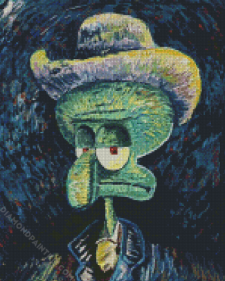 Squidward Art diamond painting