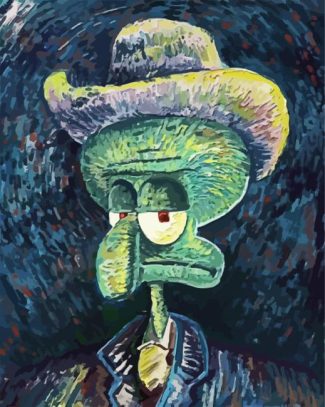 Squidward Art diamond painting