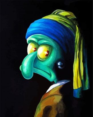 Squidward With The Pearl Earring diamond painting