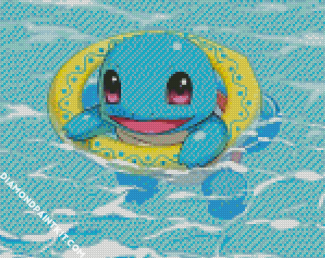 Squritle Swimming diamond painting