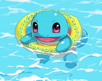 Squritle Swimming diamond painting