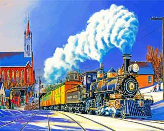 Steam Train diamond painting