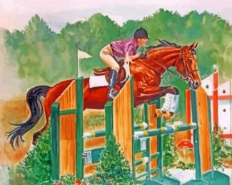 Steeplechase Horse Racing Diamond painting