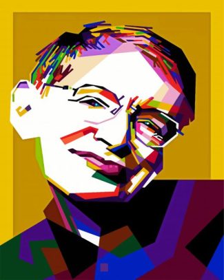 Stephen Hawking Pop Art diamond painting