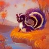 Striped Skunk diamond painting