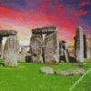 Sunset At Stonehenge diamond painting